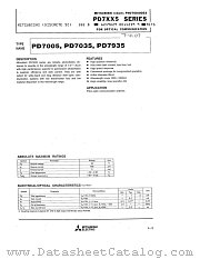 PD7005 datasheet pdf Mitsubishi Electric Corporation