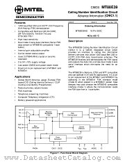 MT88E39AS datasheet pdf Mitel Semiconductor