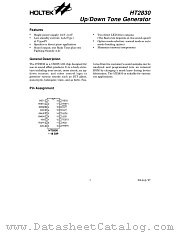 HT2830 datasheet pdf Holtek Semiconductor