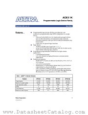 EP1K30 datasheet pdf Altera Corporation