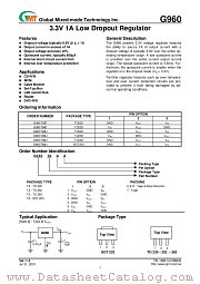 G960T43U datasheet pdf Global Mixed-mode Technology