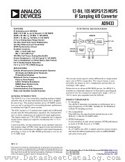 AD9433/PCB datasheet pdf Analog Devices