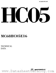 MC68HC05E16/D datasheet pdf Motorola