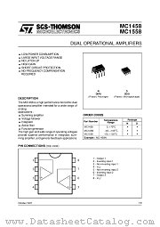 MC1458I datasheet pdf ST Microelectronics