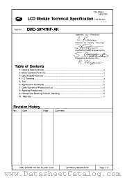 DMC-50747NF-AK datasheet pdf Optrex Corporation