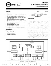 MT8924-1 datasheet pdf Mitel Semiconductor