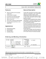 APL1582FC-TR datasheet pdf ANPEC Electronics Corporation
