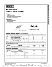MBR20S100CT datasheet pdf Fairchild Semiconductor
