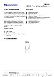 CM1085KCN252 datasheet pdf Champion Microelectronic Corporation