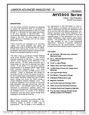 AHV2800 datasheet pdf etc