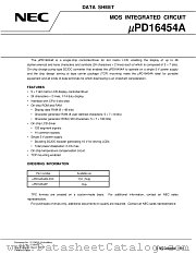 UPD16454A datasheet pdf NEC
