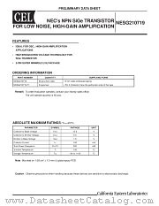 NESG210719 datasheet pdf NEC