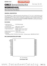 MSM9894AL datasheet pdf OKI electronic componets