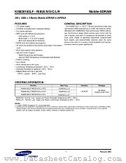 K4M28163LF-R75 datasheet pdf Samsung Electronic