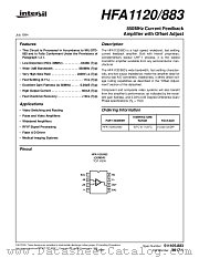 HFA1120MJ/883 datasheet pdf Intersil