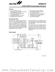 HT82V14 datasheet pdf Holtek Semiconductor
