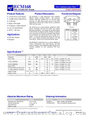 ECM168-PCB datasheet pdf WJ Communications