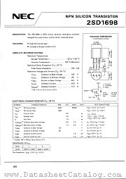 2SD1698 datasheet pdf NEC