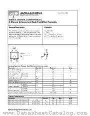 AOD410L datasheet pdf Alpha & Omega Semiconductor
