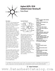HCPL-7510-060E datasheet pdf Agilent (Hewlett-Packard)