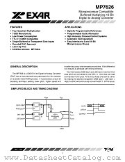 MP7626KD datasheet pdf Exar