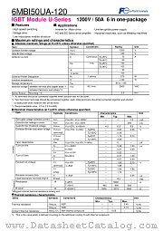 6MBI50UA-120 datasheet pdf Fuji Electric
