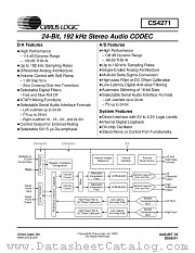 CS4271-CZZR datasheet pdf Cirrus Logic