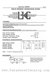 1N191 datasheet pdf BKC International Electronics