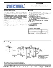MIC2550AYML datasheet pdf Micrel Semiconductor