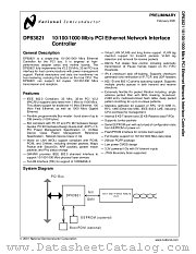 DP83821VUW datasheet pdf National Semiconductor