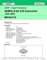 MB40C218PFQ datasheet pdf Fujitsu Microelectronics