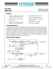 VSC7125 datasheet pdf Vitesse Semiconductor Corporation