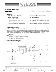 VSC7927X datasheet pdf Vitesse Semiconductor Corporation