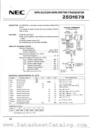 2SD1579 datasheet pdf NEC