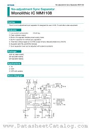 MM1108 datasheet pdf Mitsumi Electric