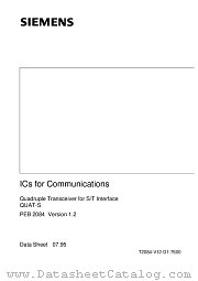 PEB2084H datasheet pdf Siemens