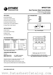 MP02TT200-13 datasheet pdf Dynex Semiconductor