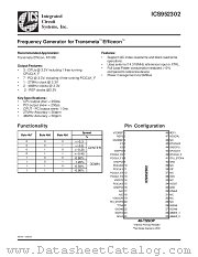 ICS952302 datasheet pdf Integrated Circuit Systems