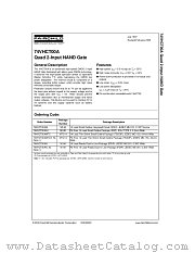 74VHCT00AN_NL datasheet pdf Fairchild Semiconductor