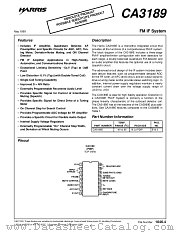 CA3189 datasheet pdf Intersil