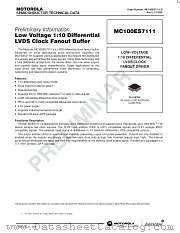 MC100ES7111FA datasheet pdf Motorola
