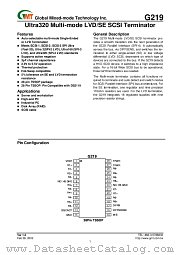 G219 datasheet pdf Global Mixed-mode Technology