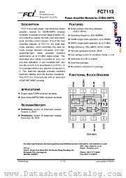 FC7113 datasheet pdf etc