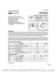 MOSFETIRF6602 datasheet pdf International Rectifier