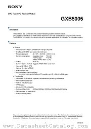 GXB5005 datasheet pdf SONY