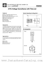 H6052 datasheet pdf EM Microelectronic-Marin SA