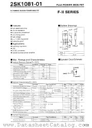 2SK1081-01 datasheet pdf Fuji Electric