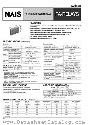 PA1A-18V datasheet pdf Matsushita Electric Works(Nais)
