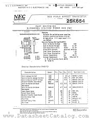 2SK654 datasheet pdf NEC