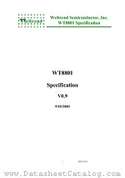 WT8801 datasheet pdf Weltrend Semiconductor
